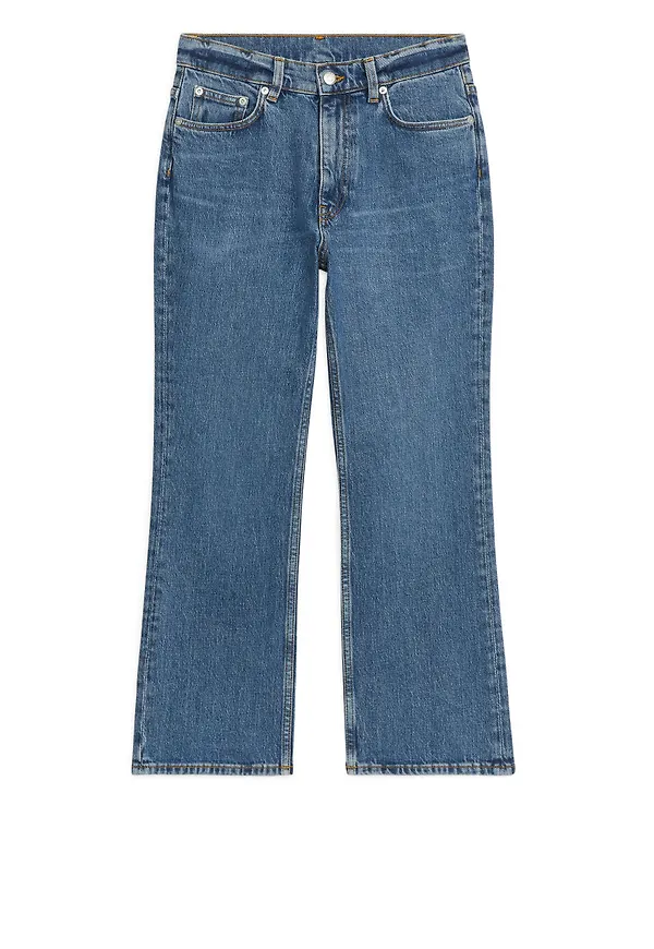 FLARED CROPPED Stretch Jeans - Blue