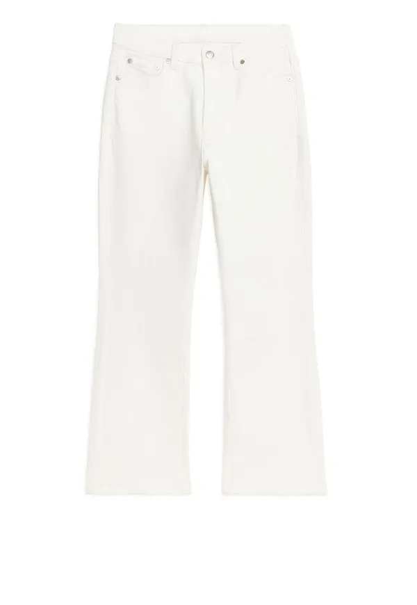 FLARED CROPPED Stretch Jeans - White