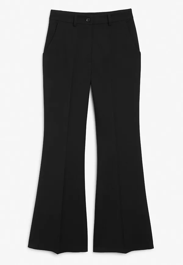 Flared leg trousers - Black