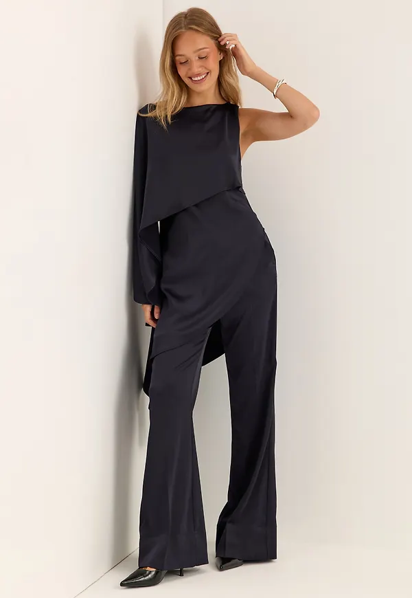 Flared Satin Trousers