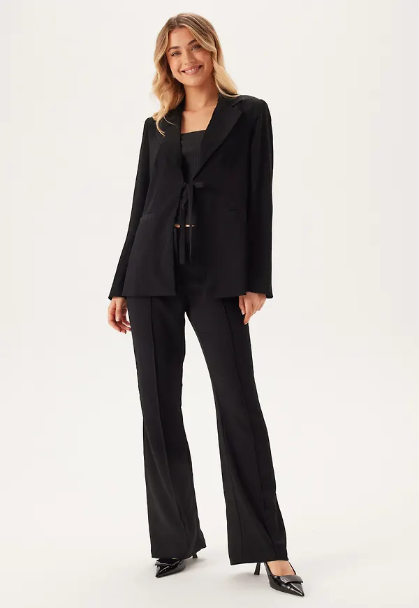 Flared Structured Suit Trousers