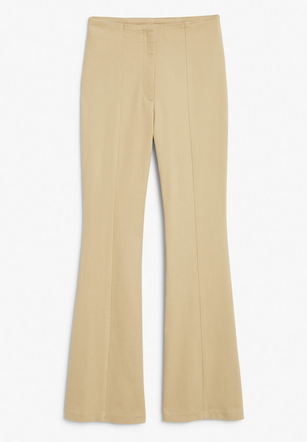 Flared trousers - Beige