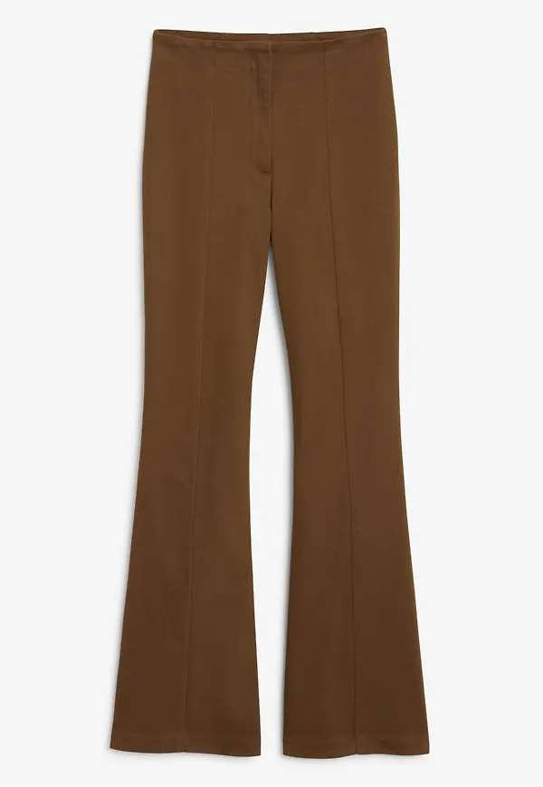 Flared trousers - Beige