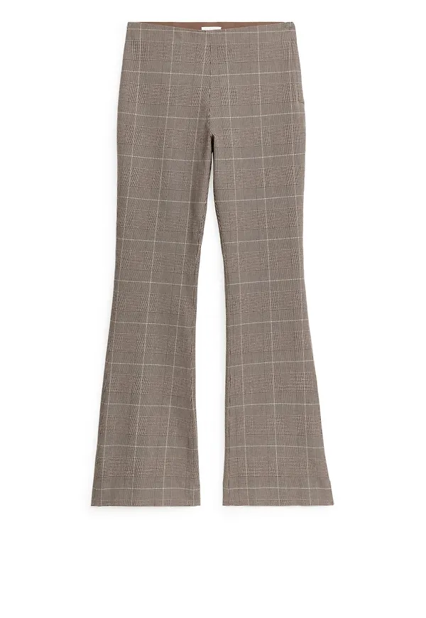 Flared Trousers - Brown