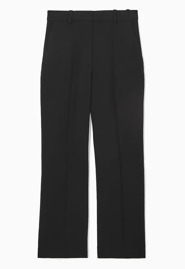 FLARED WOOL TROUSERS