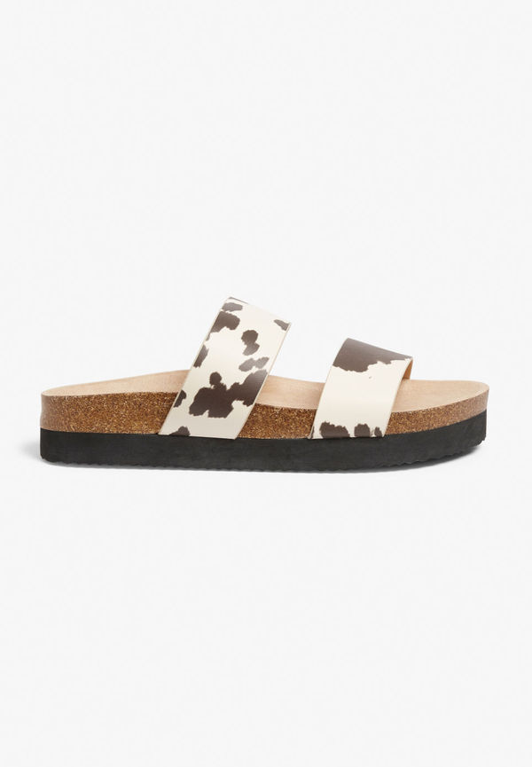 Flat cork sandals - Beige