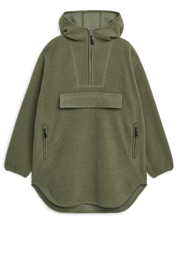 Fleece Anorak Jacket - Green
