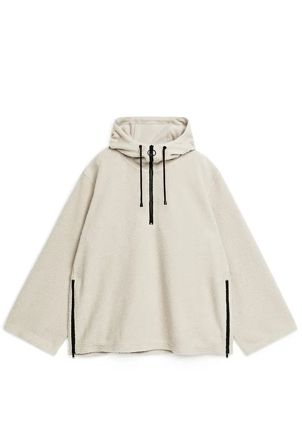 Fleece Hoodie - Beige