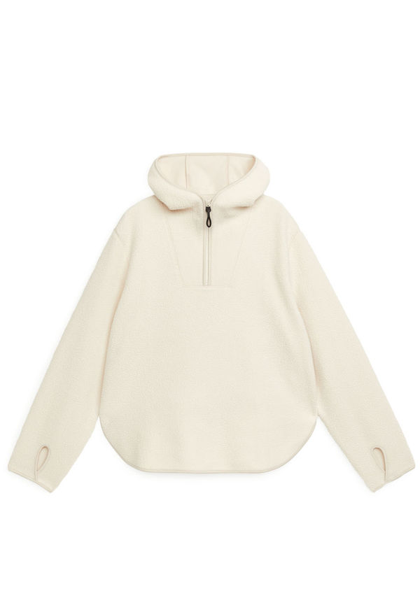 Fleece Hoodie - Beige