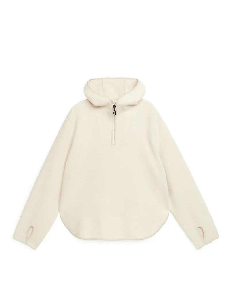 Fleece Hoodie - Beige