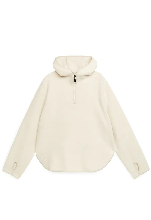 Fleece Hoodie - Beige