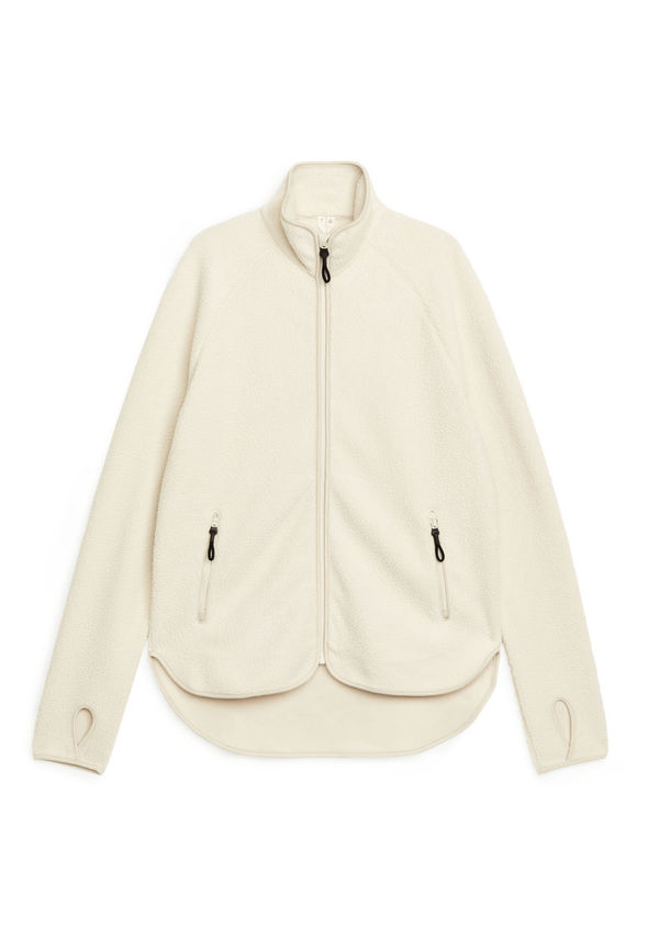 Fleece Zip Jacket - Beige