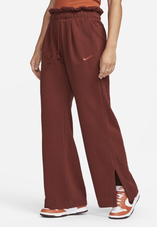 Fleecebyxor Nike Sportswear Everyday Modern med vid fåll och hög midja för kvinnor - Brun