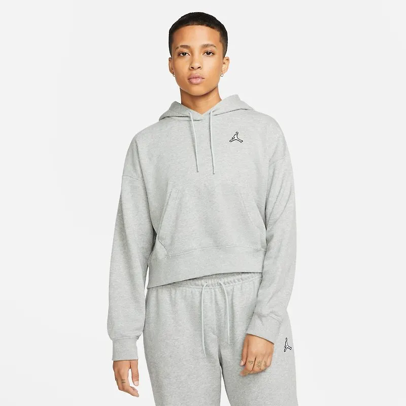 Fleecehuvtröja Jordan Essentials för kvinnor - Grå