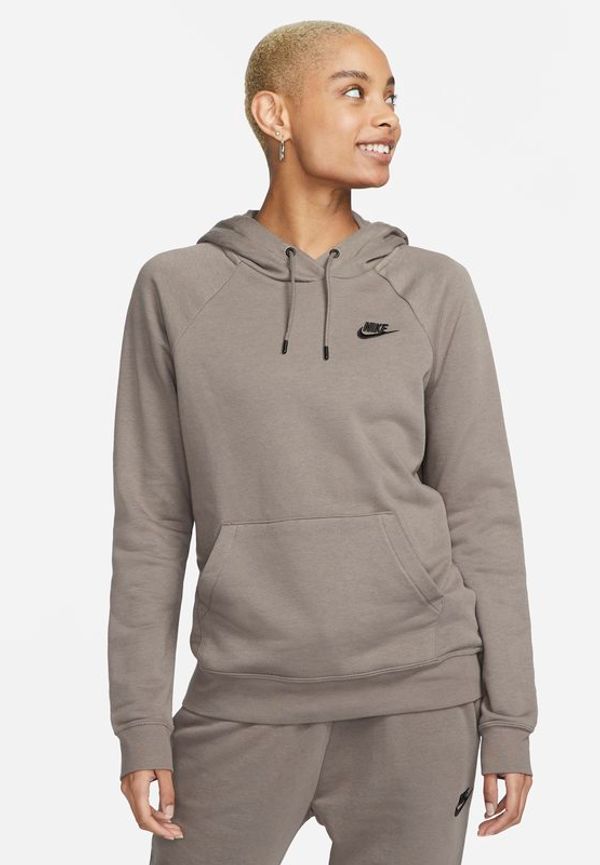 Fleecehuvtröja Nike Sportswear Essential för kvinnor - Grå