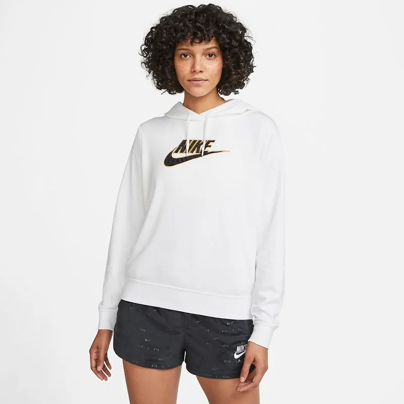 Fleecehuvtröja Nike Sportswear för kvinnor - Vit