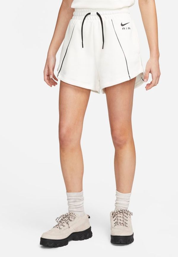 Fleeceshorts med hög midja Nike Air för kvinnor - Vit