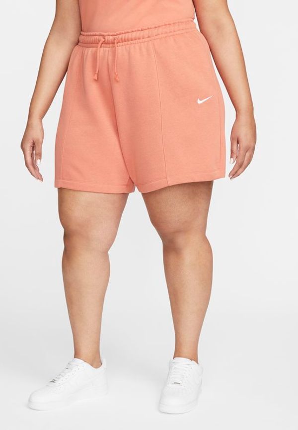 Fleeceshorts med hög midja Nike Sportswear Essential för kvinnor - Orange
