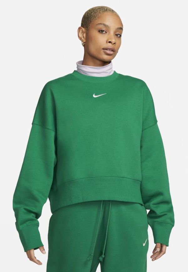 Fleecetröja med rund hals i oversize-modell Nike Sportswear Phoenix för kvinnor - Grön