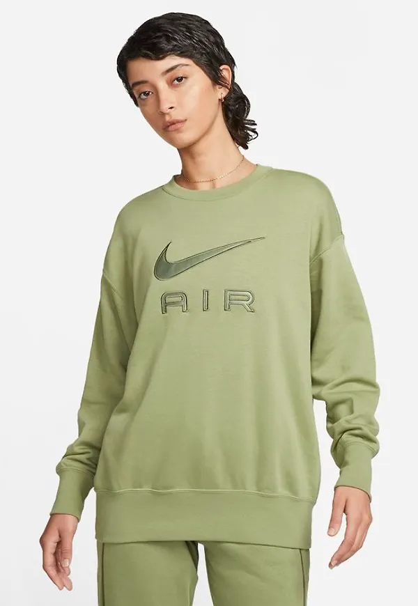 Fleecetröja med rund hals Nike Air för kvinnor - Grön