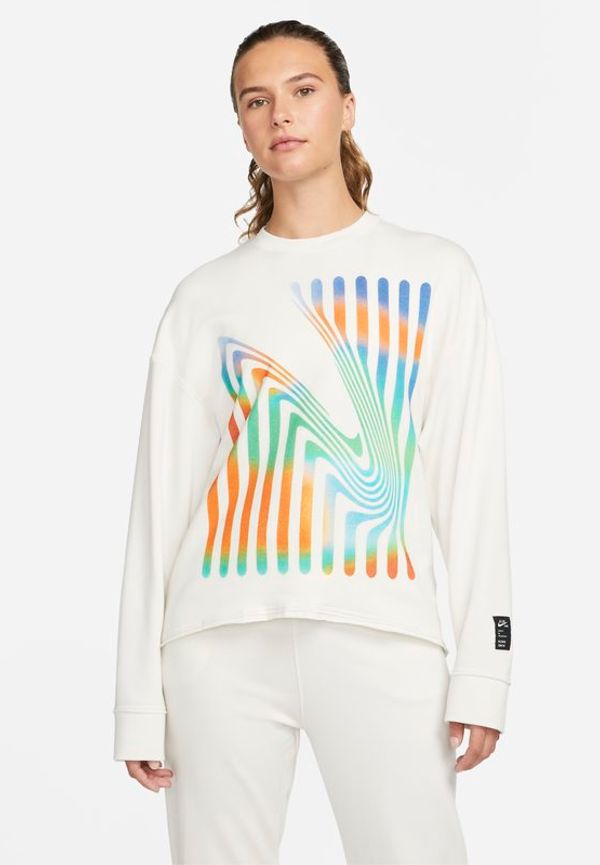 Fleecetröja med rund hals Nike Yoga Luxe A.I.R. för kvinnor - Grå
