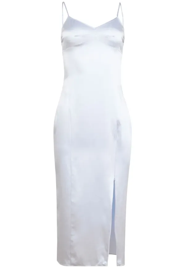 Fleur Du Mal slipklänning med slits - Vit – Farfetch