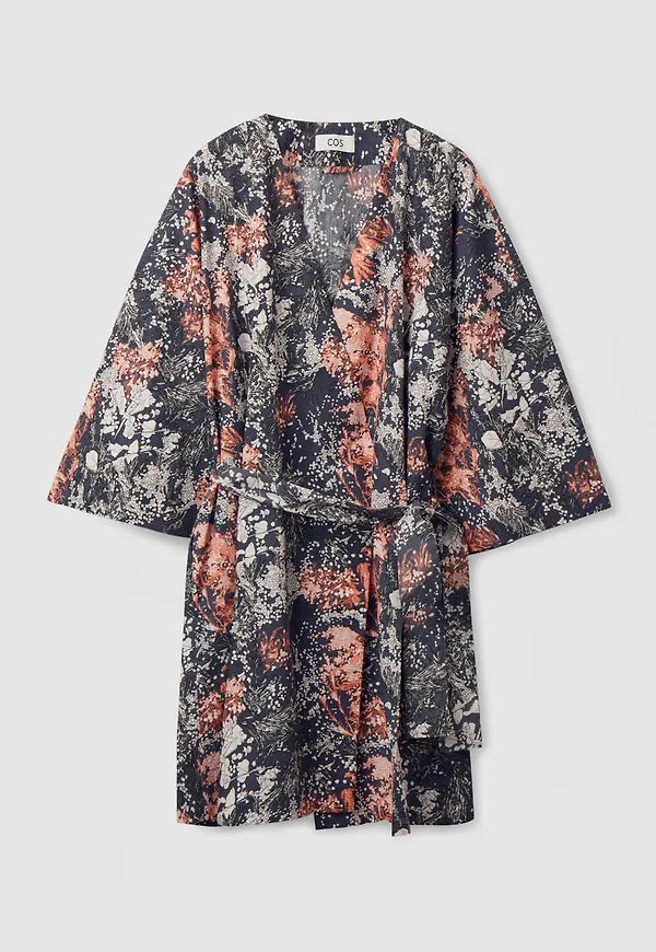 FLORAL-PRINT DRESSING GOWN