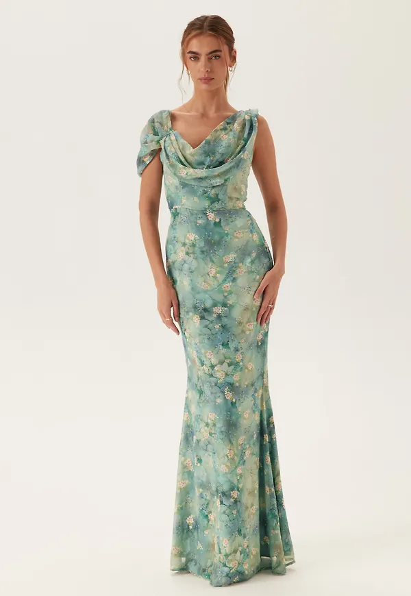 Floral One Shoulder Maxi Dress