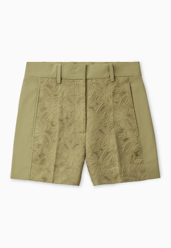 FLORAL PANEL TAILORED SHORTS