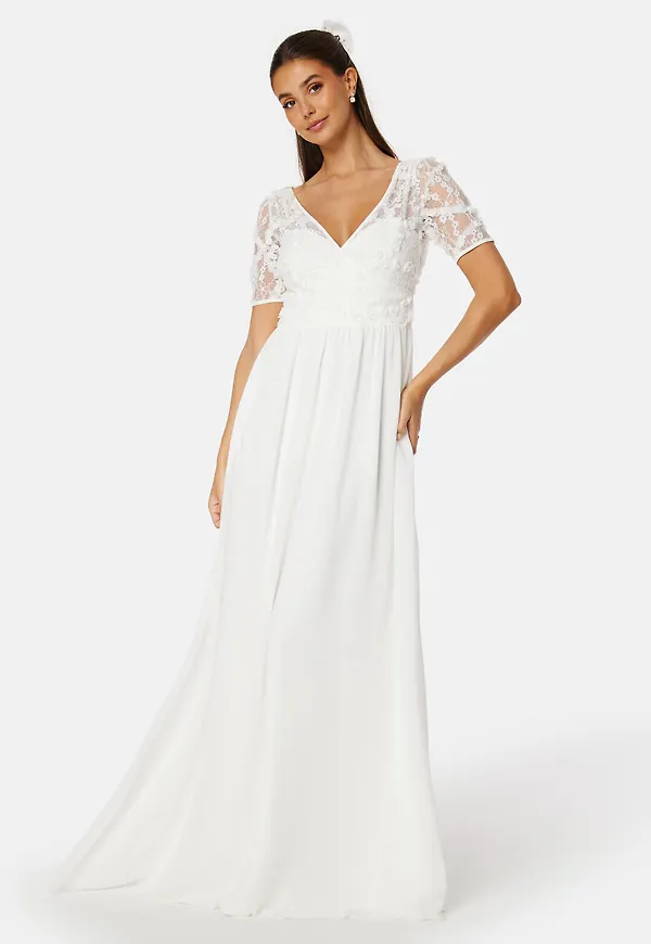 Floral wedding gown