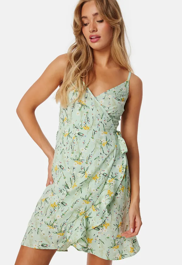 Flounce Short Strap Dress