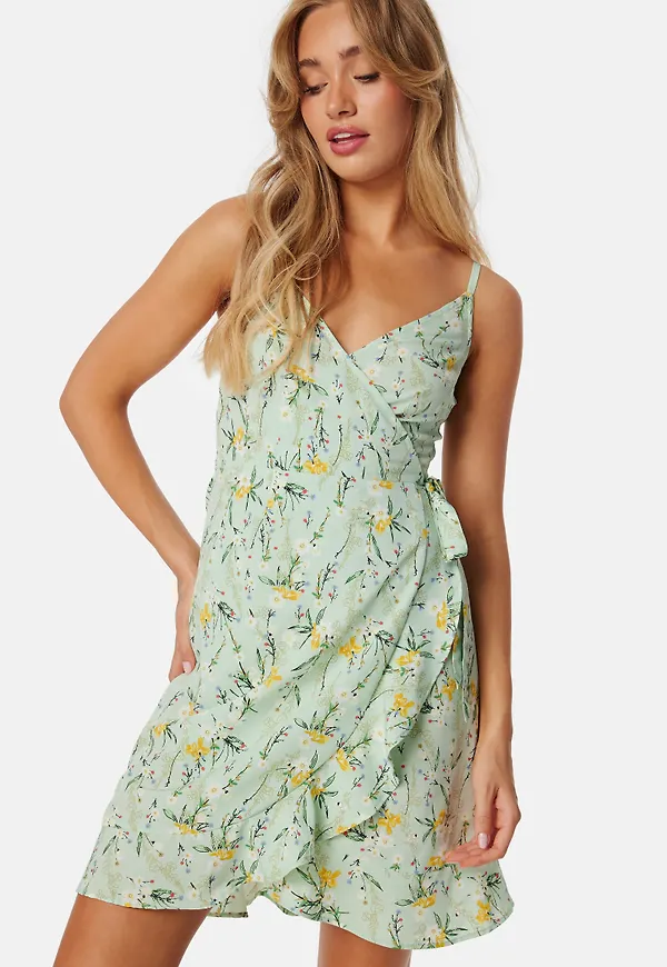 Flounce Short Strap Dress