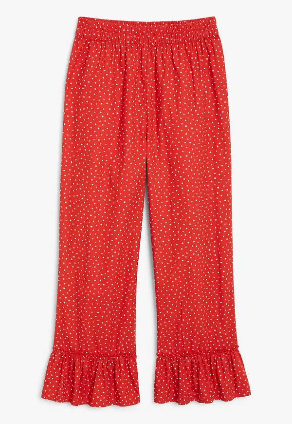 Flounce trousers - Red
