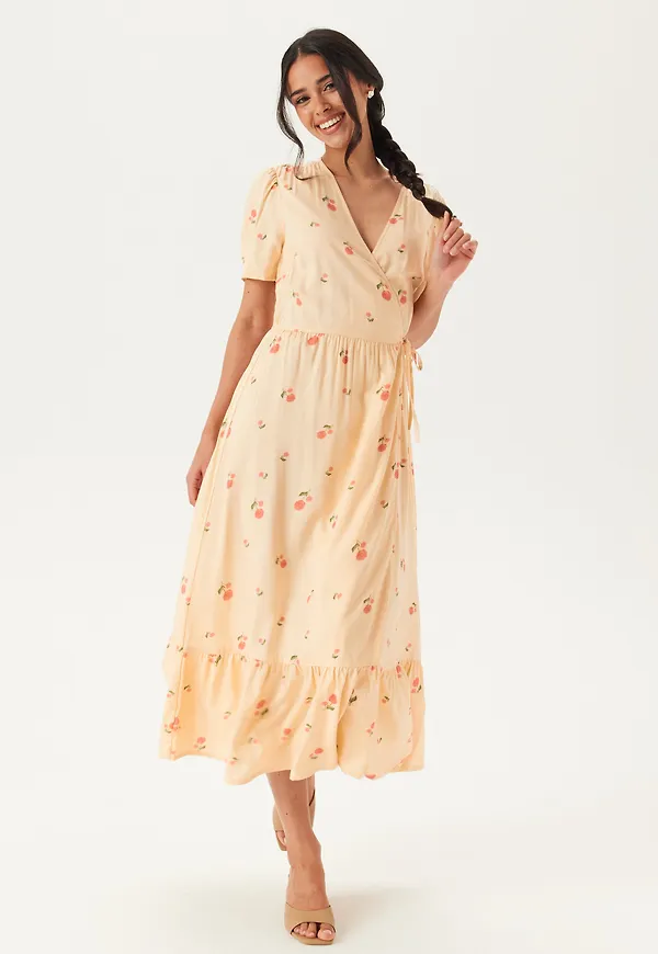 Flounce Viscose Wrap Dress
