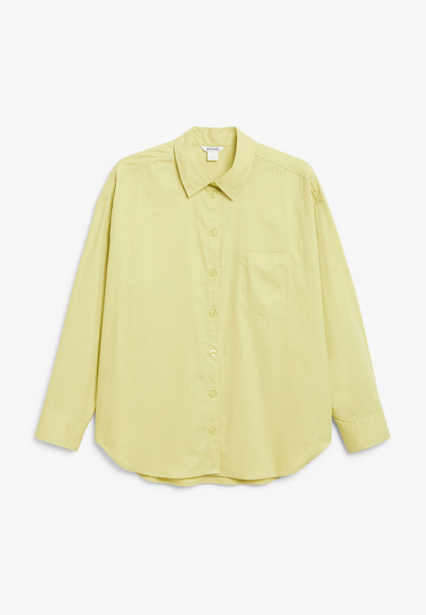 Flower button shirt - Green