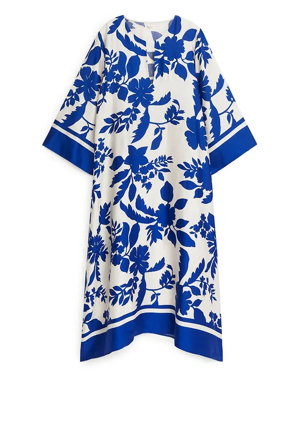 Flower Print Dress - Beige
