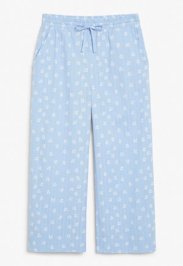 Flowy drawstring trousers - Blue