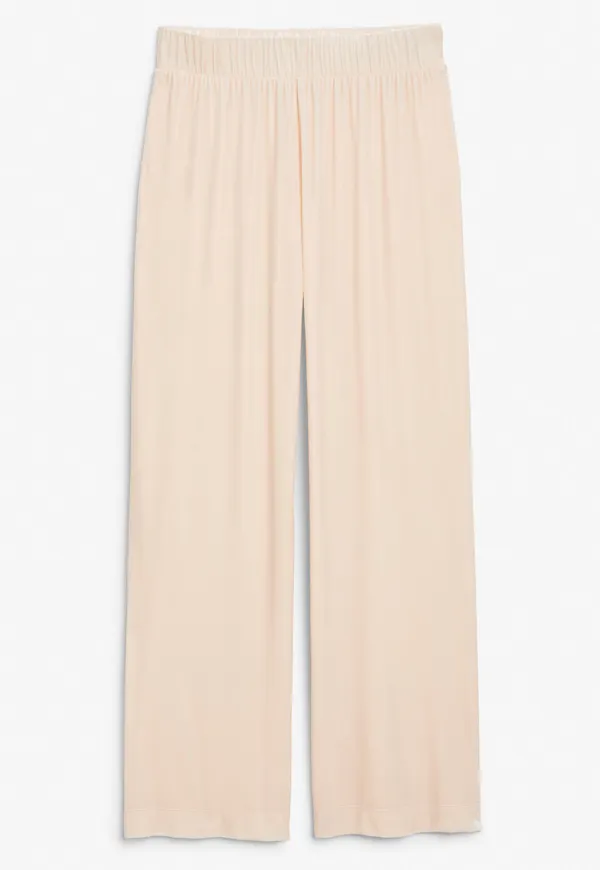 Flowy velvet trousers - Orange