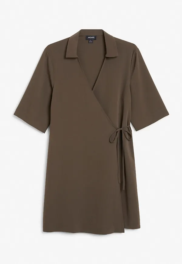 Flowy wrap dress - Beige