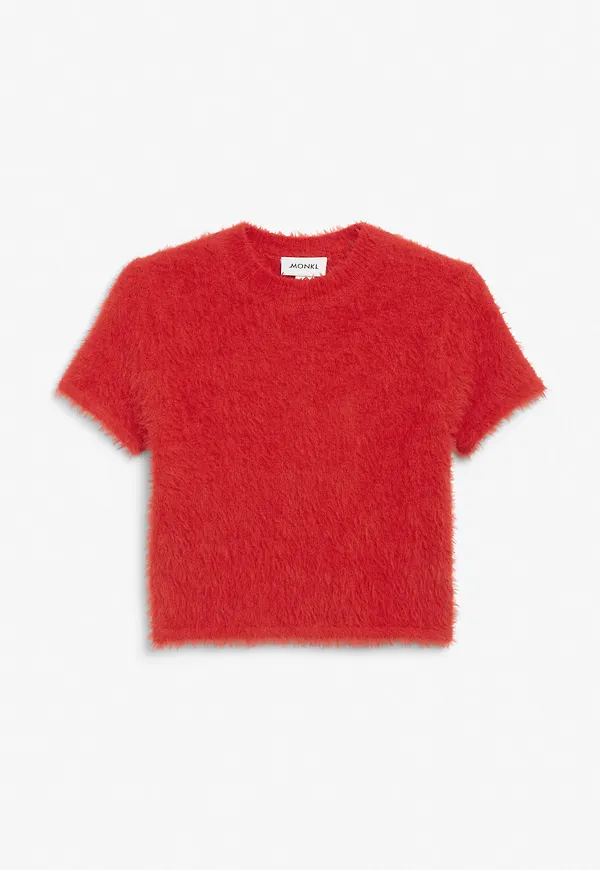 Fluffy crop top - Red
