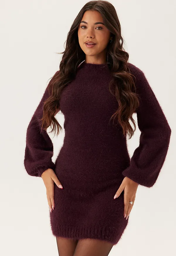 Fluffy Knitted Short Dress