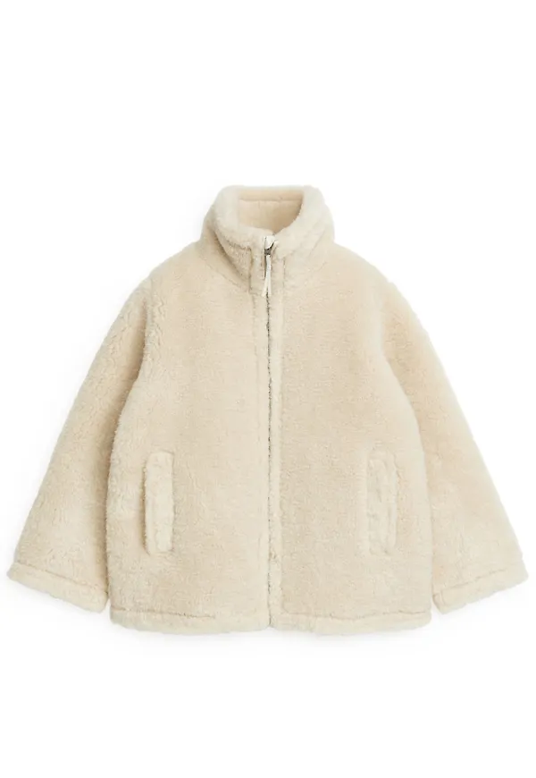 Fluffy Pile Jacket - White