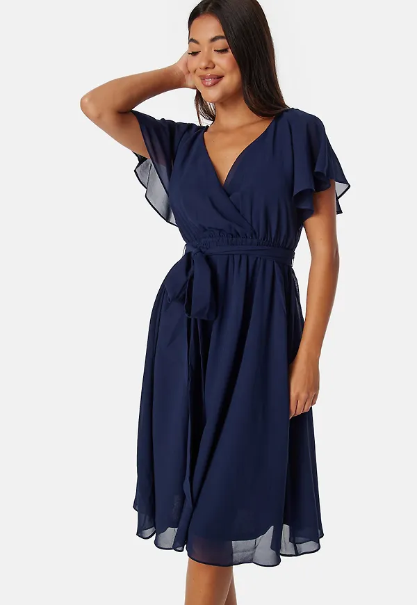 Flutter Chiffon Midi Dress