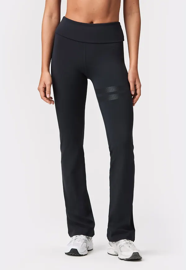 Fold Over Flared Tights