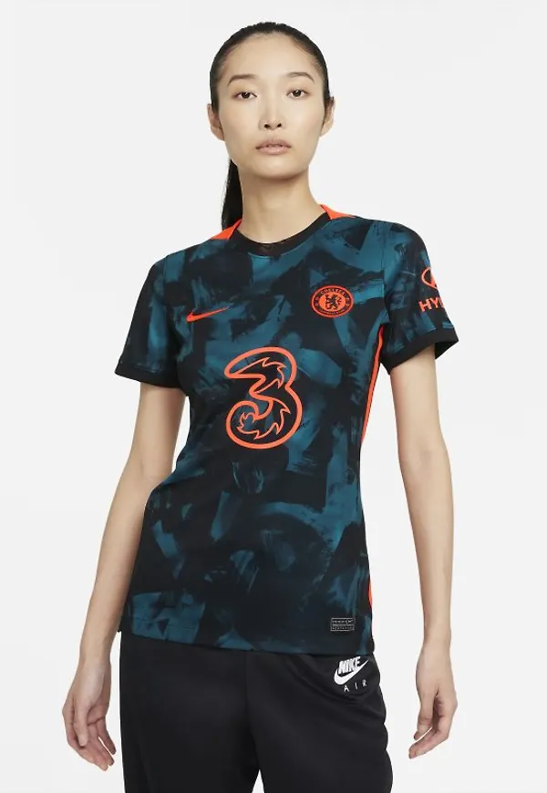 Fotbollströja Chelsea FC 2021/22 Stadium (tredjeställ) Nike Dri-FIT för kvinnor - Blå
