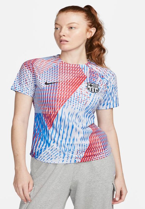 Fotbollströja för uppvärmning FC Barcelona Nike Dri-FIT för kvinnor - Vit