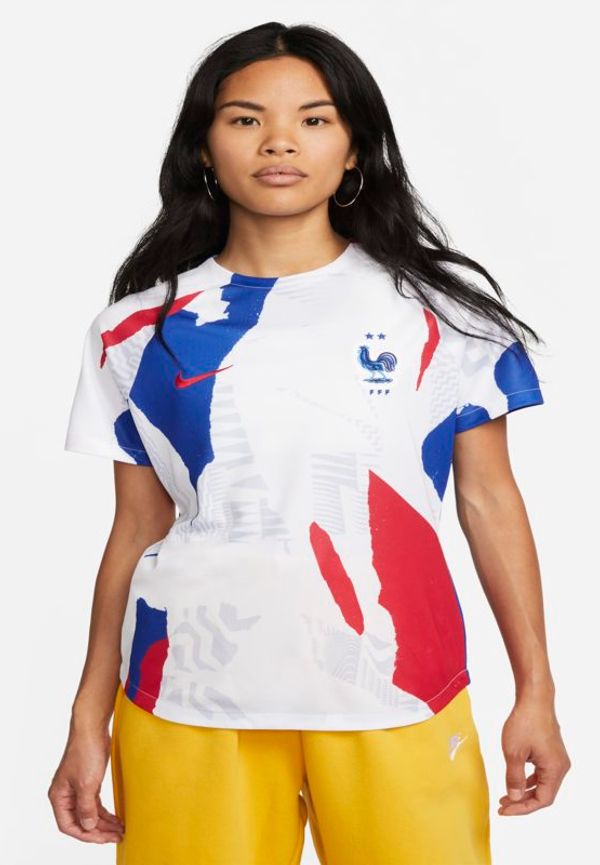 Fotbollströja för uppvärmning FFF Nike Dri-FIT för kvinnor - Vit