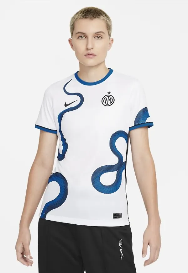 Fotbollströja Inter Milan 2021/22 Stadium (bortaställ) Nike Dri-FIT för kvinnor - Vit