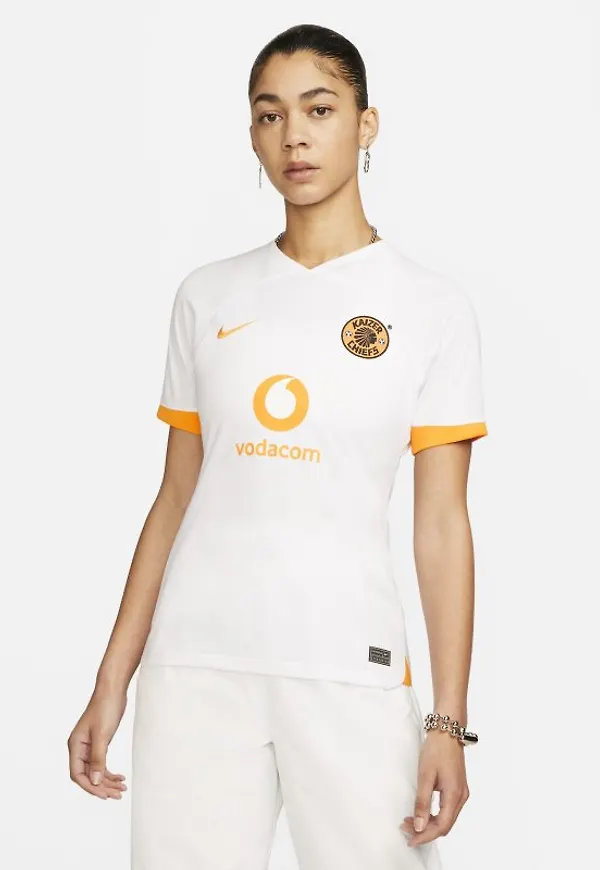 Fotbollströja Kaizer Chiefs F.C. 2022/23 Stadium (bortaställ) Nike Dri-FIT för kvinnor - Vit