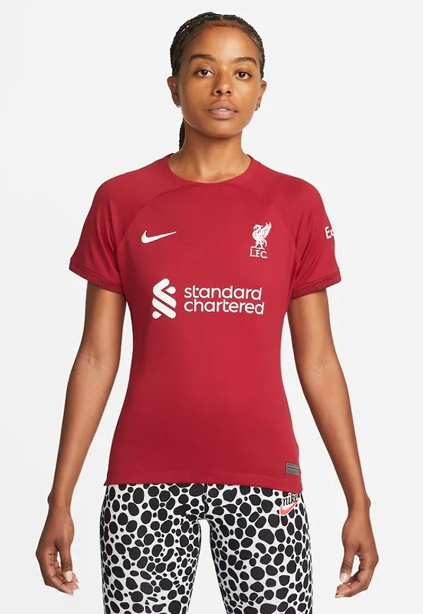 Fotbollströja Liverpool FC 2022/23 Stadium (hemmaställ) Nike Dri-FIT för kvinnor - Röd